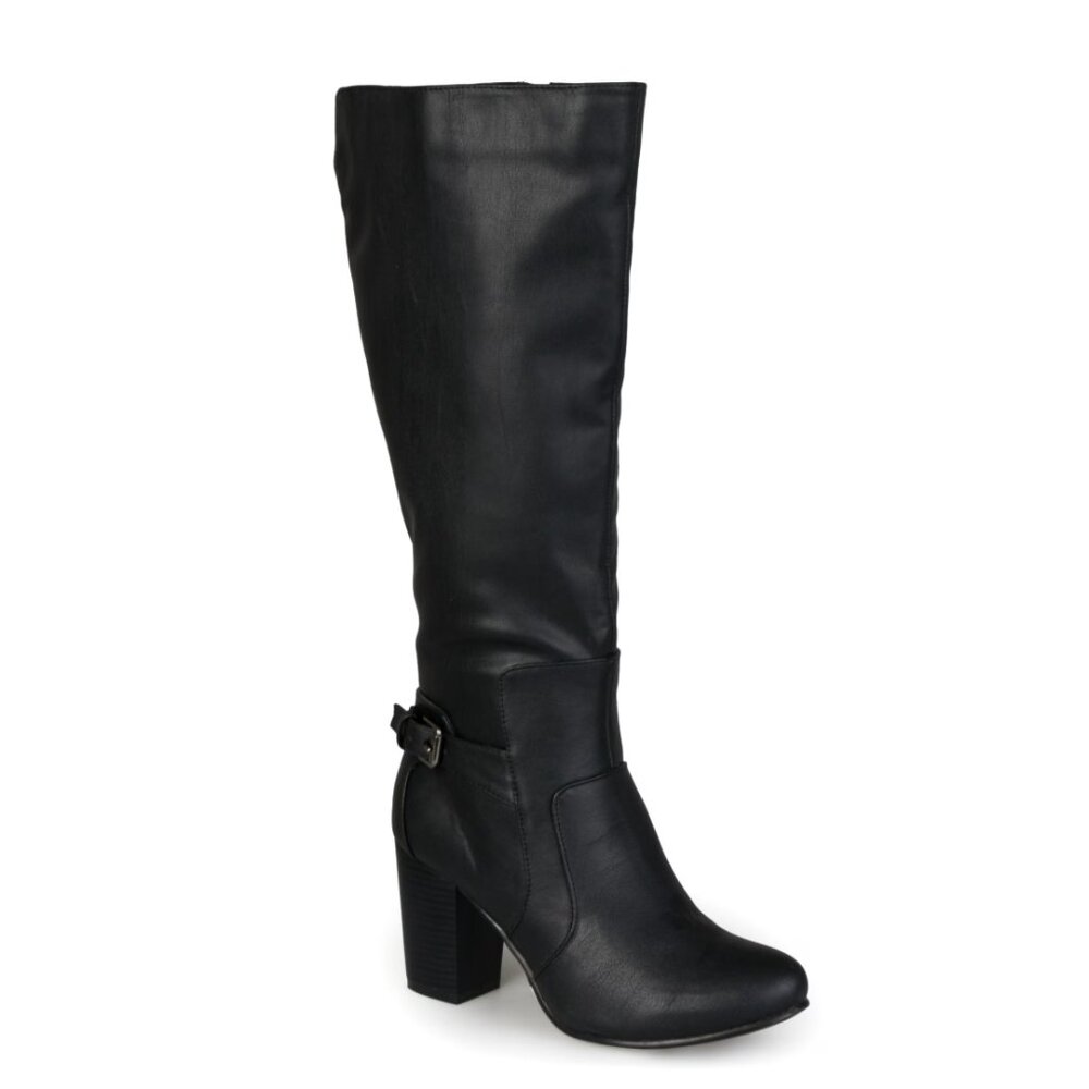 Journee Women's Wide Calf Carver Boot Black US 8 NWOB